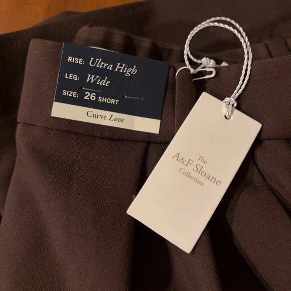 Abercrombie Curve Love A&F Sloane Tailored Wide Leg Pant - Picture 2 of 4